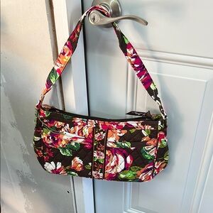 Vera Bradley Pink and Brown Floral Shoulder Bag
